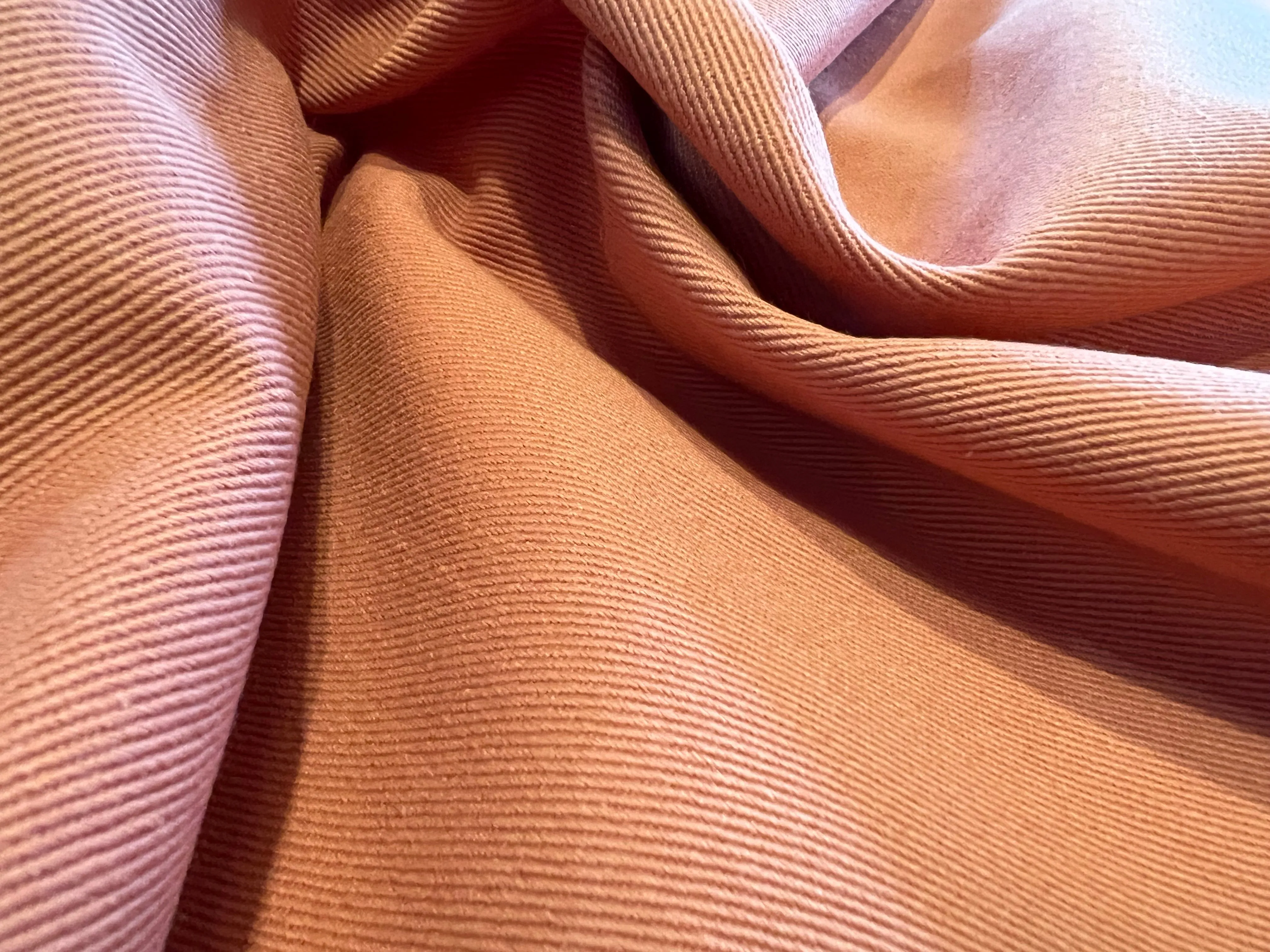 12 oz Tangerine Orange  100% Cotton Twill     1/4 Meter Price