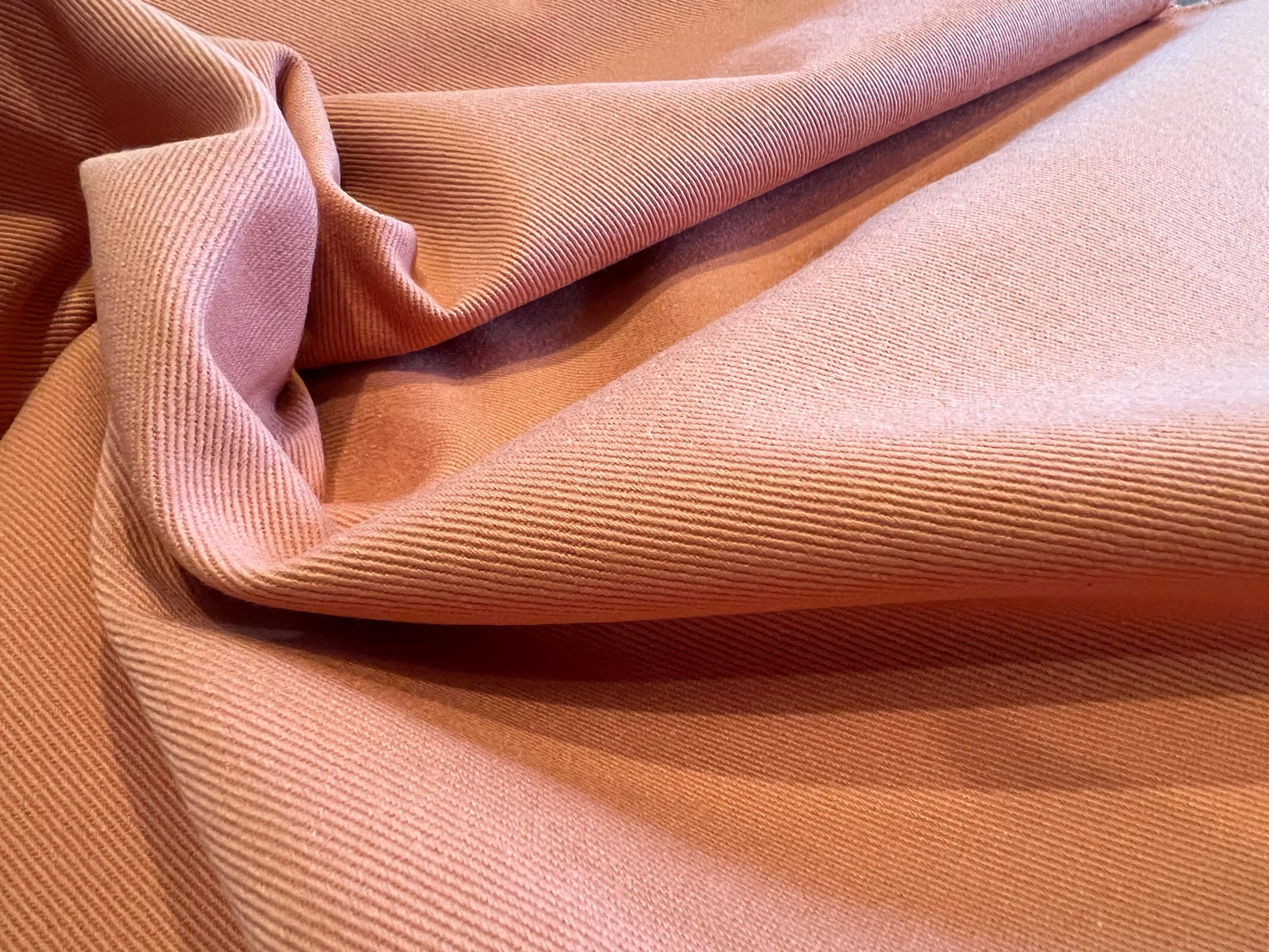 12 oz Tangerine Orange  100% Cotton Twill     1/4 Meter Price