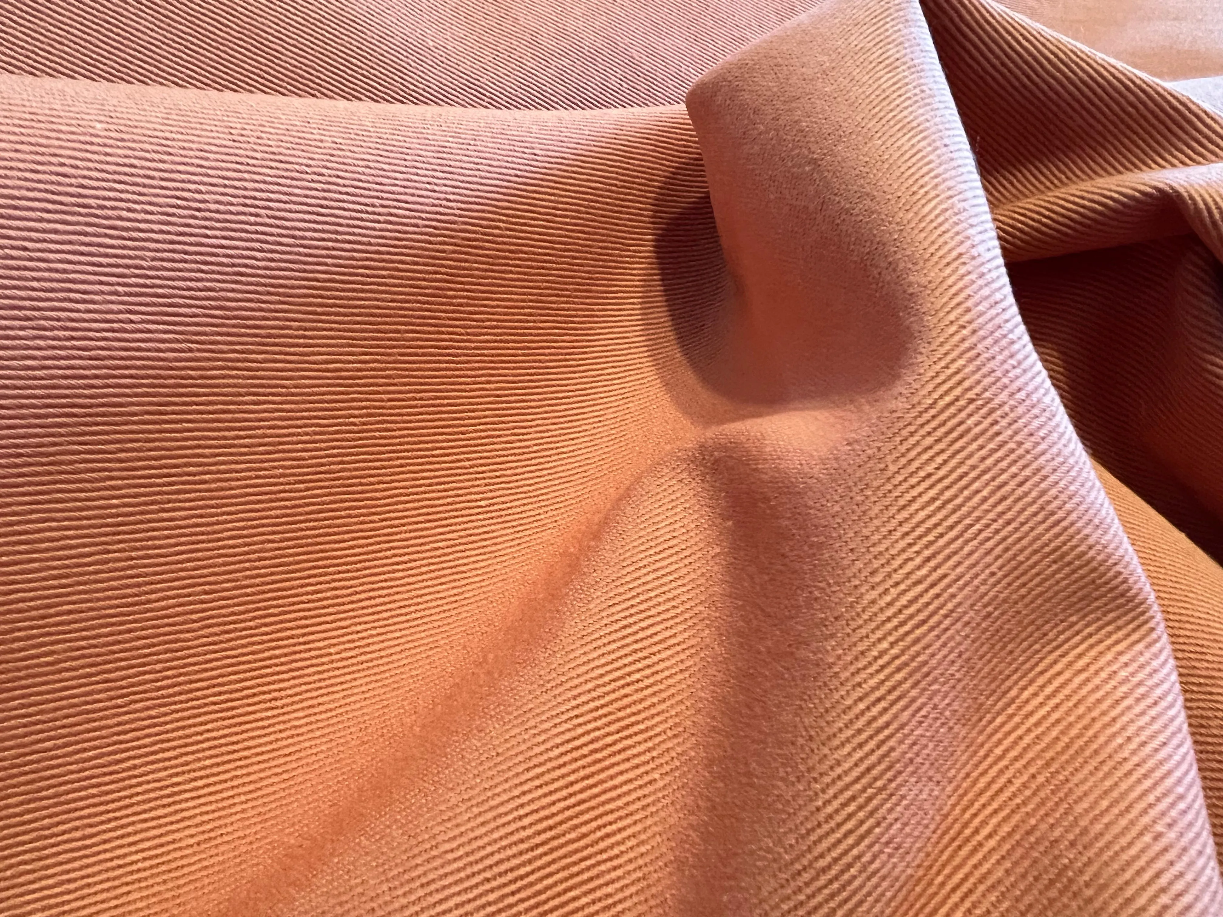 12 oz Tangerine Orange  100% Cotton Twill     1/4 Meter Price