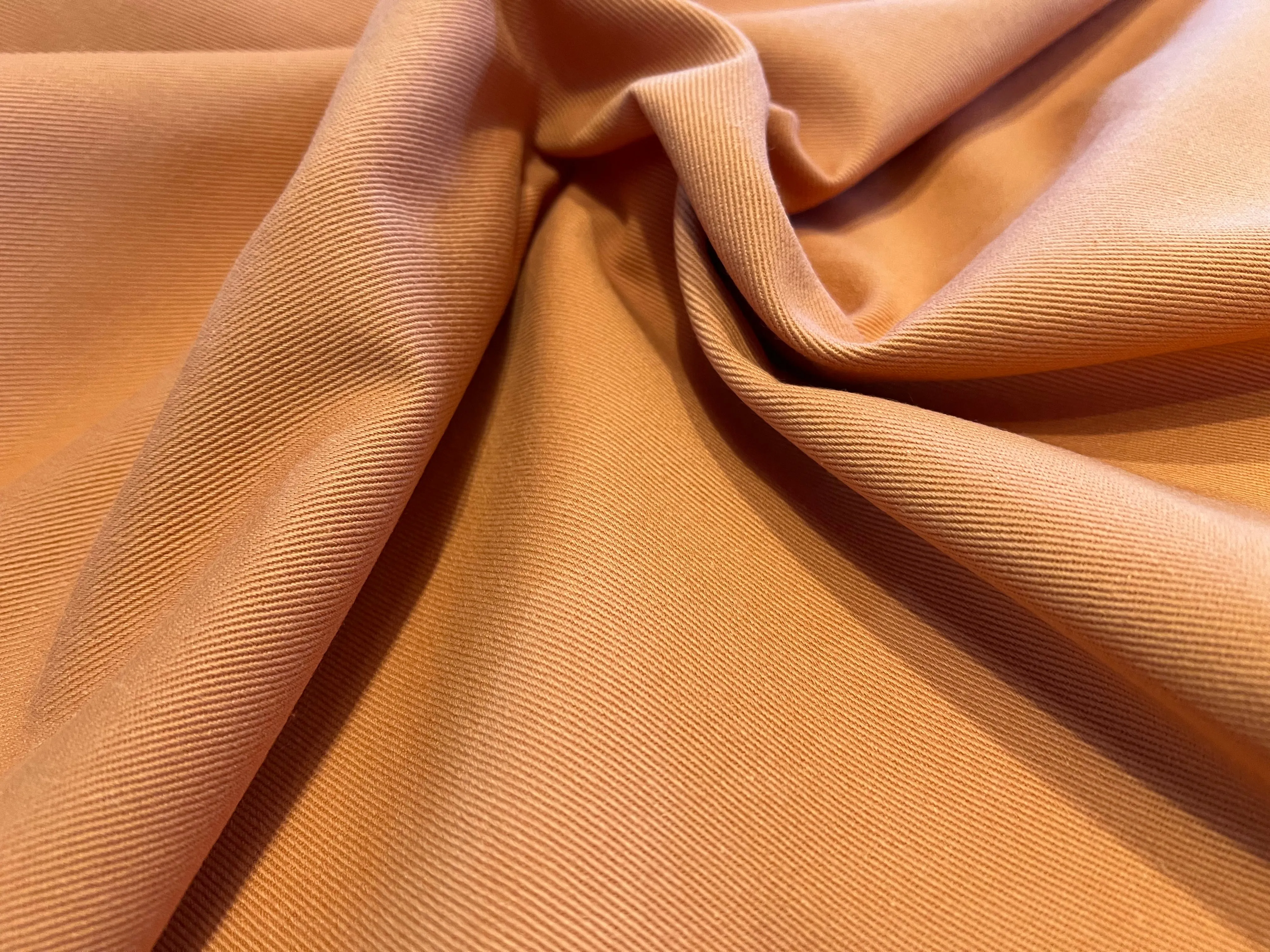 12 oz Tangerine Orange  100% Cotton Twill     1/4 Meter Price