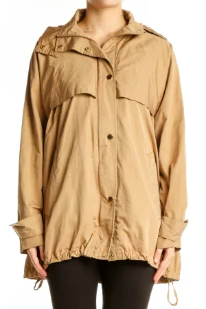 Beige Oversized Utility Jacket