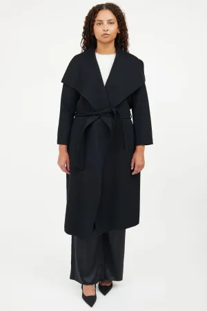 Black Wool Wrap Jacket
