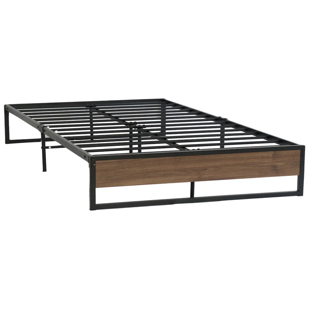 Bronzite Bed & Mattress Package with 22cm Mattress - Black Double