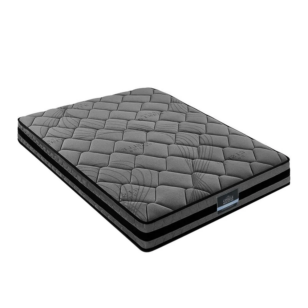 Bronzite Bed & Mattress Package with 22cm Mattress - Black Double