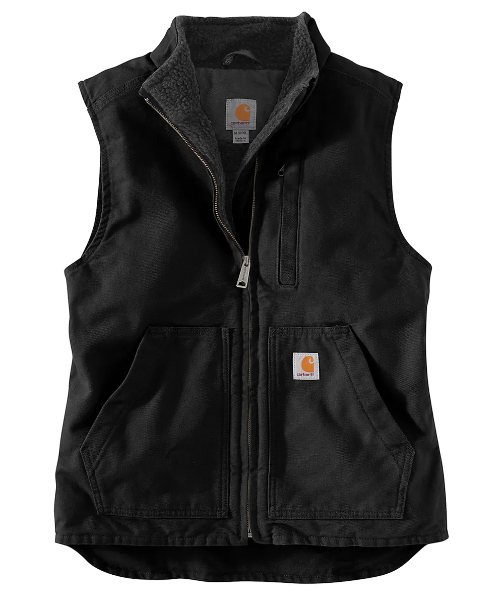 Carhartt Women's Sherpa-Lined Mock Neck Vest - Black
