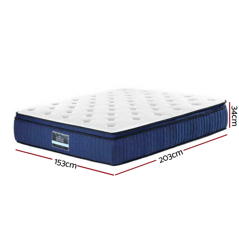 Cool Gel Memory Foam Mattress 34cm 7 Zone Queen - Giselle Bedding