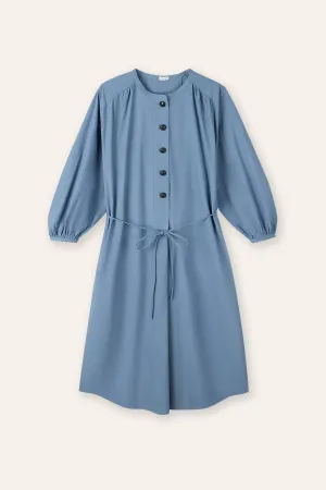DODO supima cotton shirt dress (Denim blue)