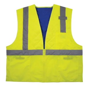 Ergodyne 12714 #6668 L Lime Class 2 Hi-Vis Safety Cooling Vest