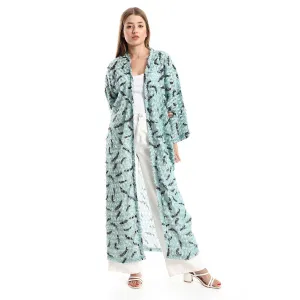 Eyelash Open Neckline Long Cardigan - Kady
