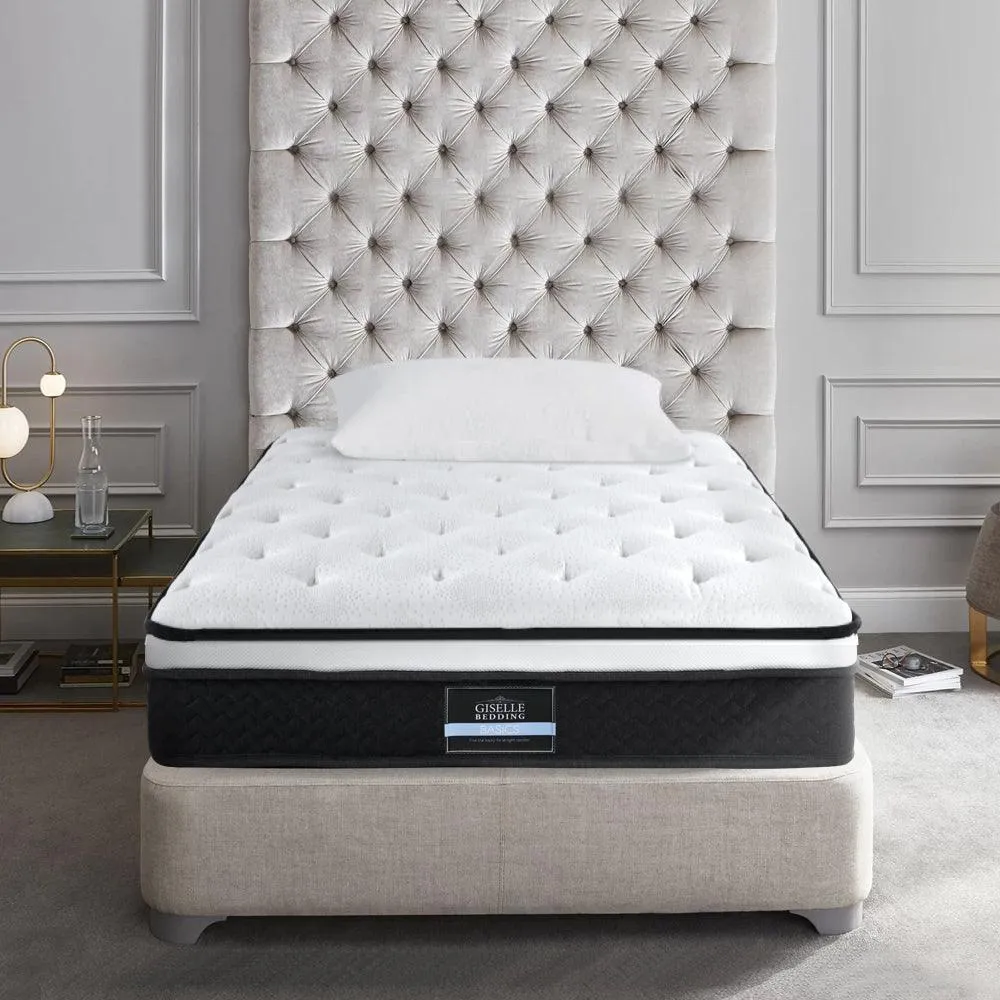 Giselle Bedding Bonita Euro Top Bonnell Spring Mattress 21cm Thick - Single