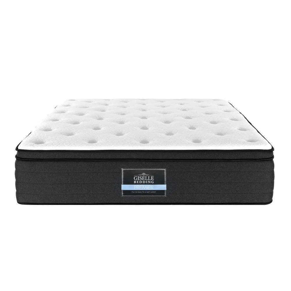 Giselle Bedding Eve Euro Top Pocket Spring Mattress 34cm Thick - Double