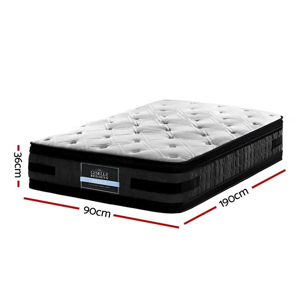 Giselle Bedding Luna Euro Top Cool Gel Pocket Spring Mattress 36cm Thick - Single