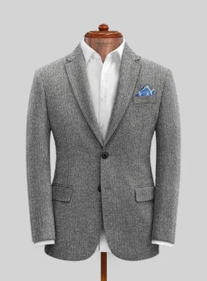 Harris Tweed Gray Chevron Jacket