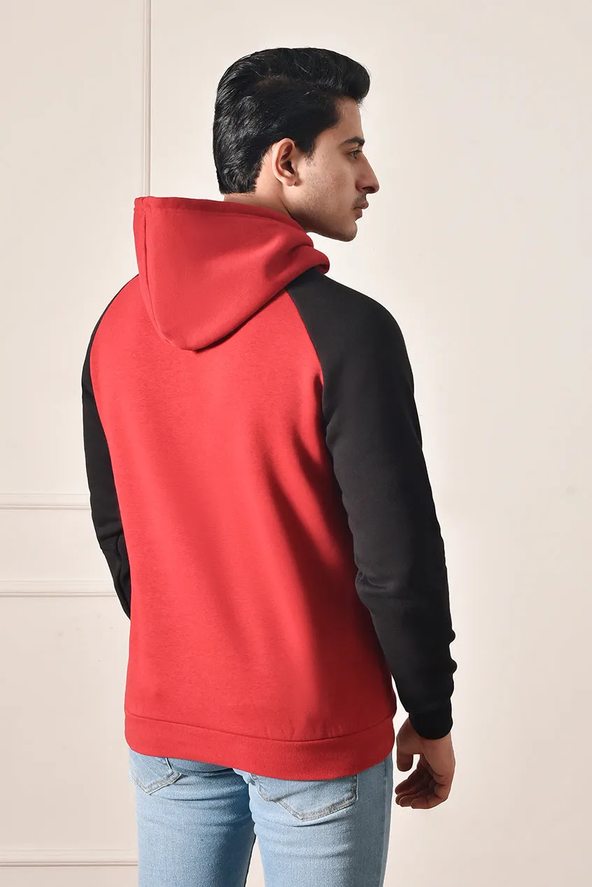 Imported Men's Red and Black Hoodie