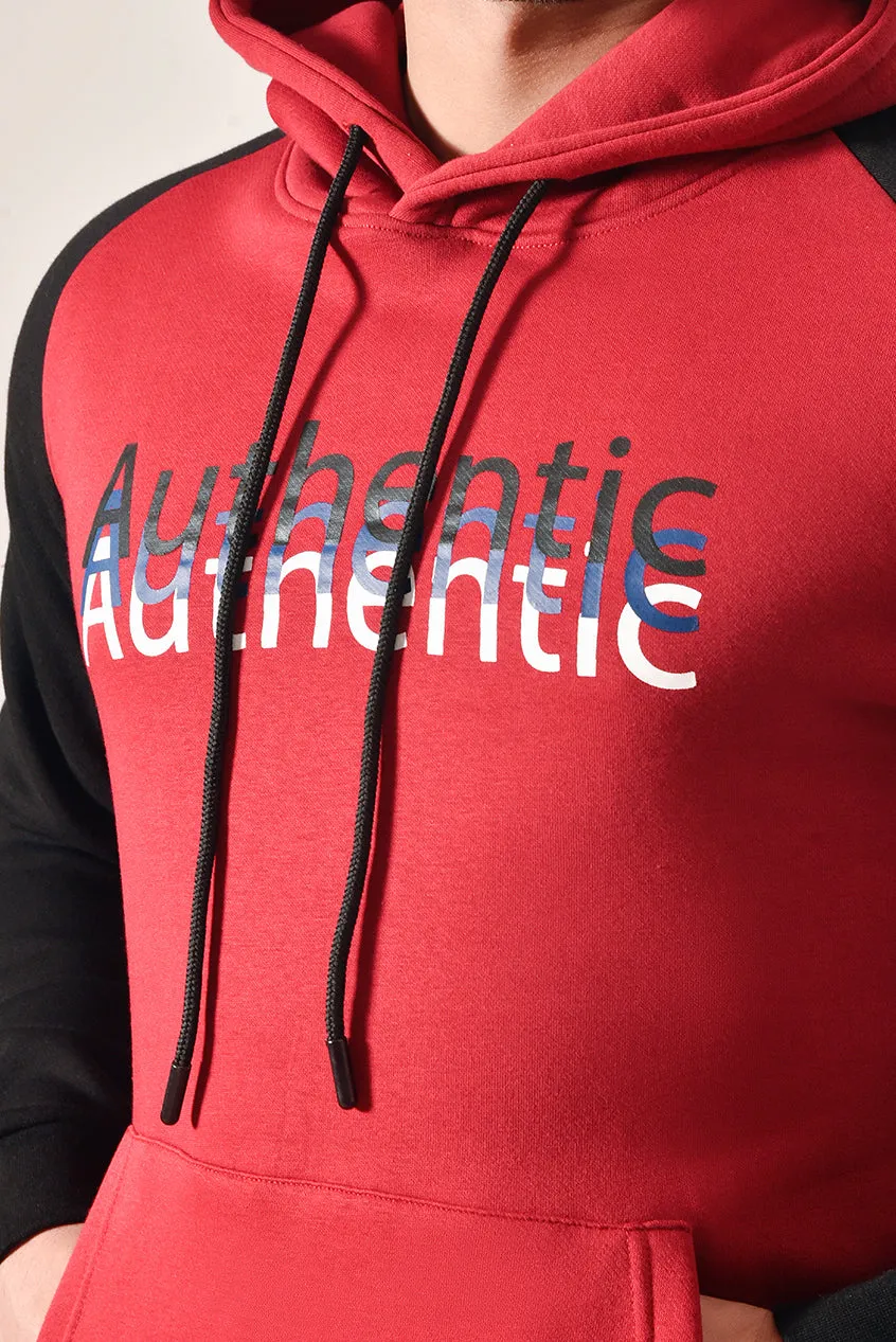 Imported Men's Red and Black Hoodie