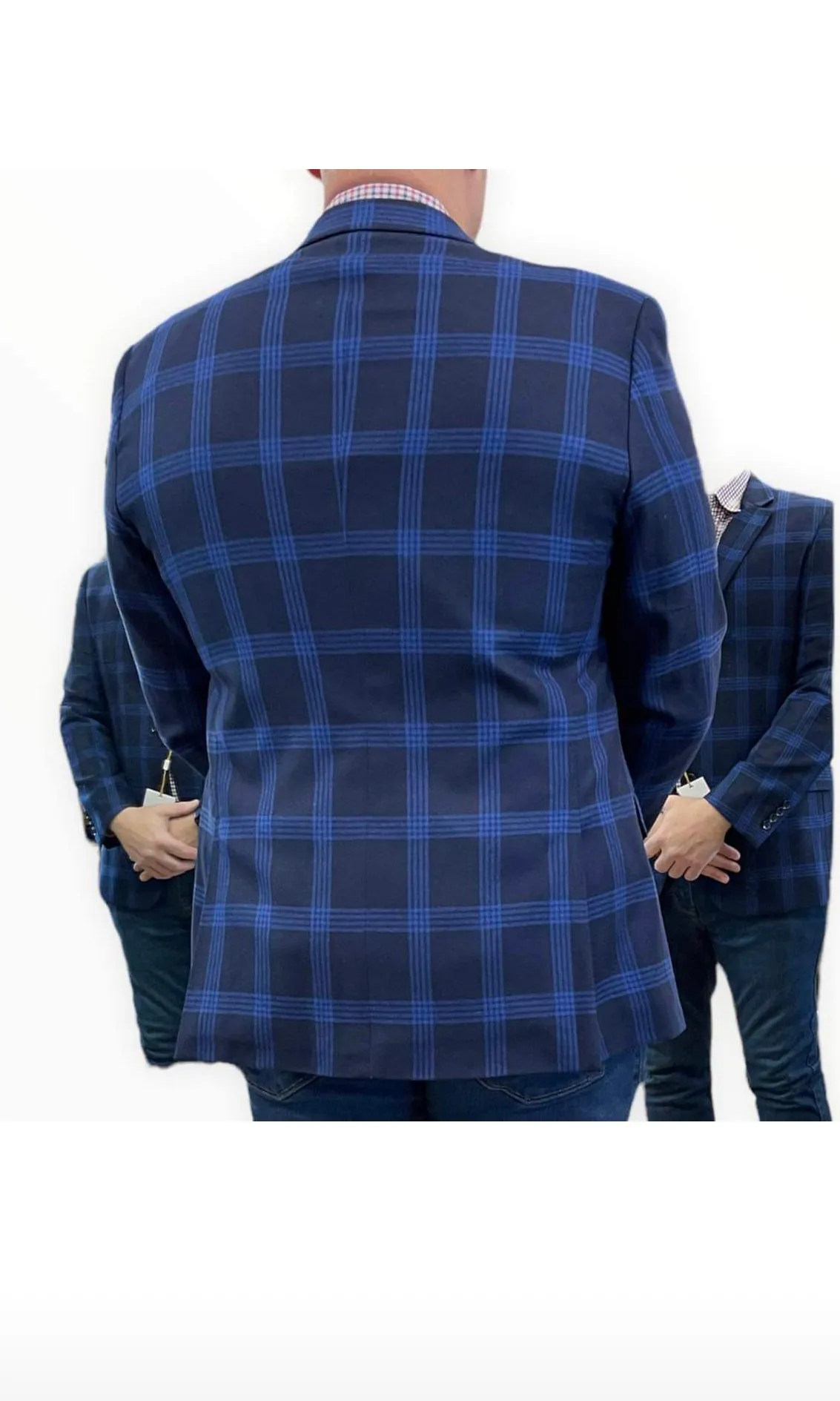 Mantoni 2 Button Super Fine Wool Window Pane Sport Jacket