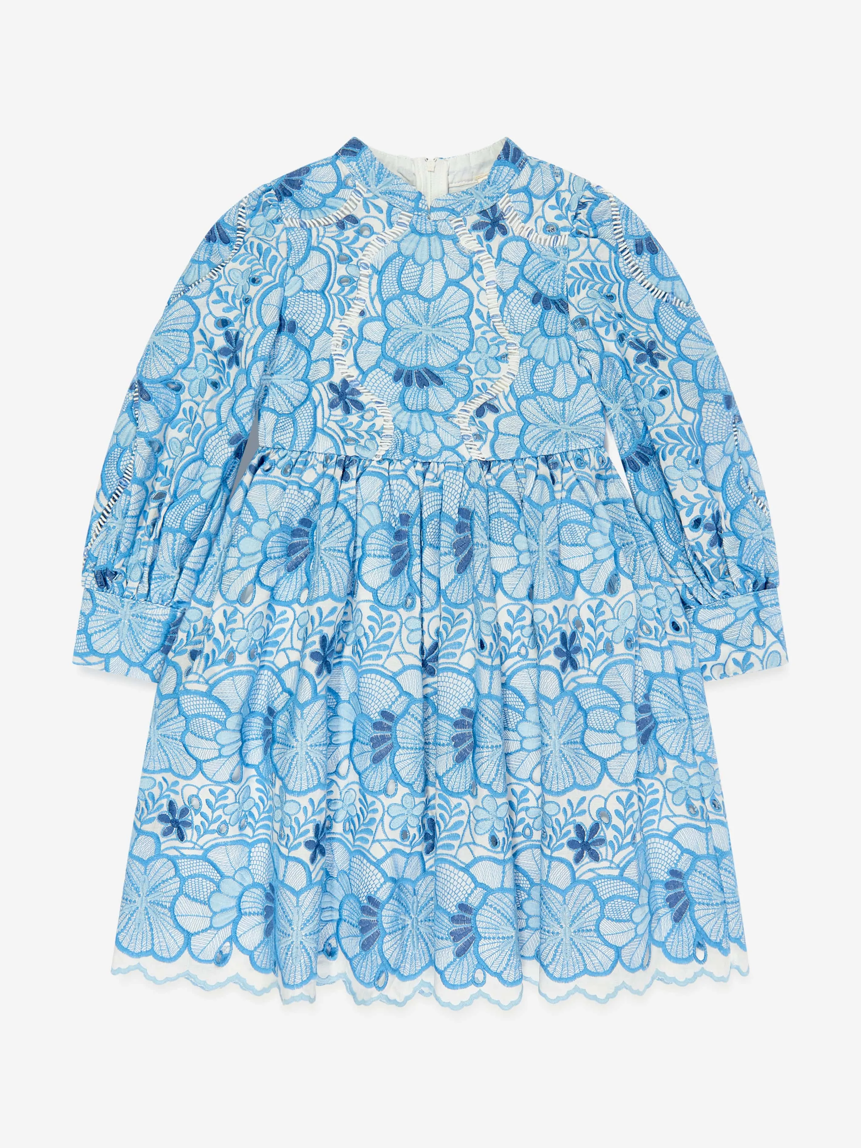 Marlo Girls Evangeline Embroidered Dress in Multicolour