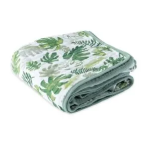 Muslin Quilt Tropical Leaf