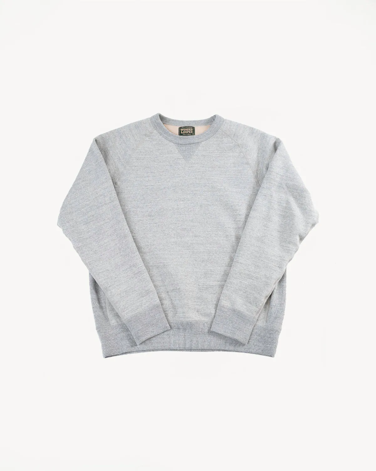 Pullover Crewneck Fleeced Foxfibre® - Heather Grey