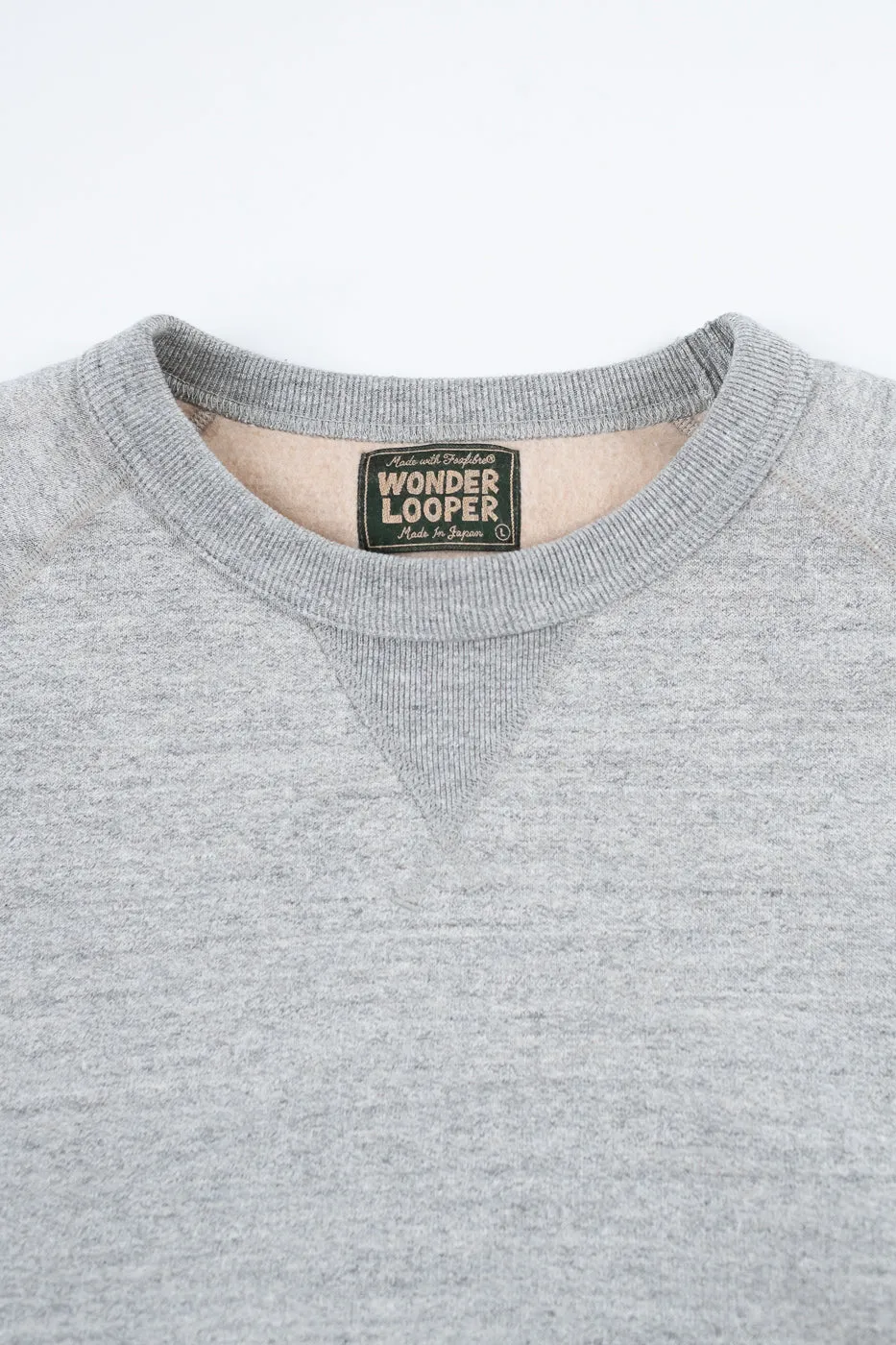 Pullover Crewneck Fleeced Foxfibre® - Heather Grey