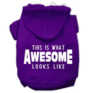 This Is What Awesome Looks Like Dog Pet Hoodies Purple Size Med (12)