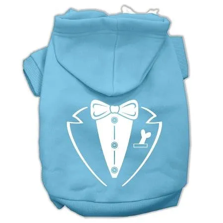 Tuxedo Screen Print Pet Hoodies Baby Blue Size XXXL (20)