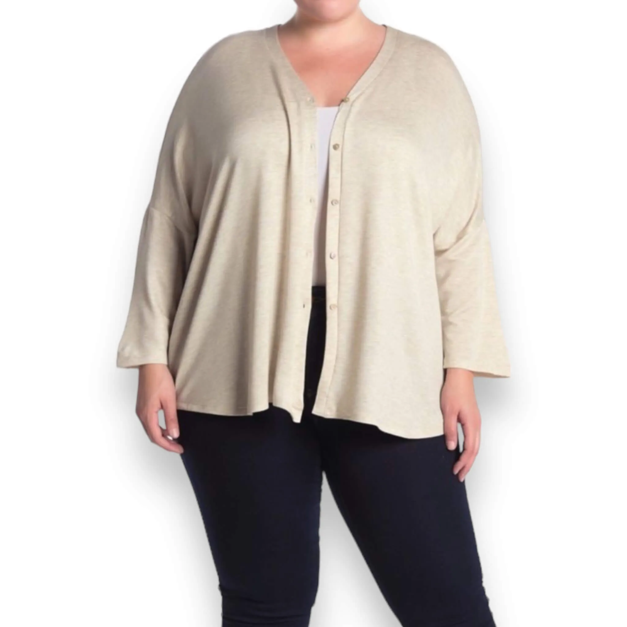 V Neck Button Down Cardigan