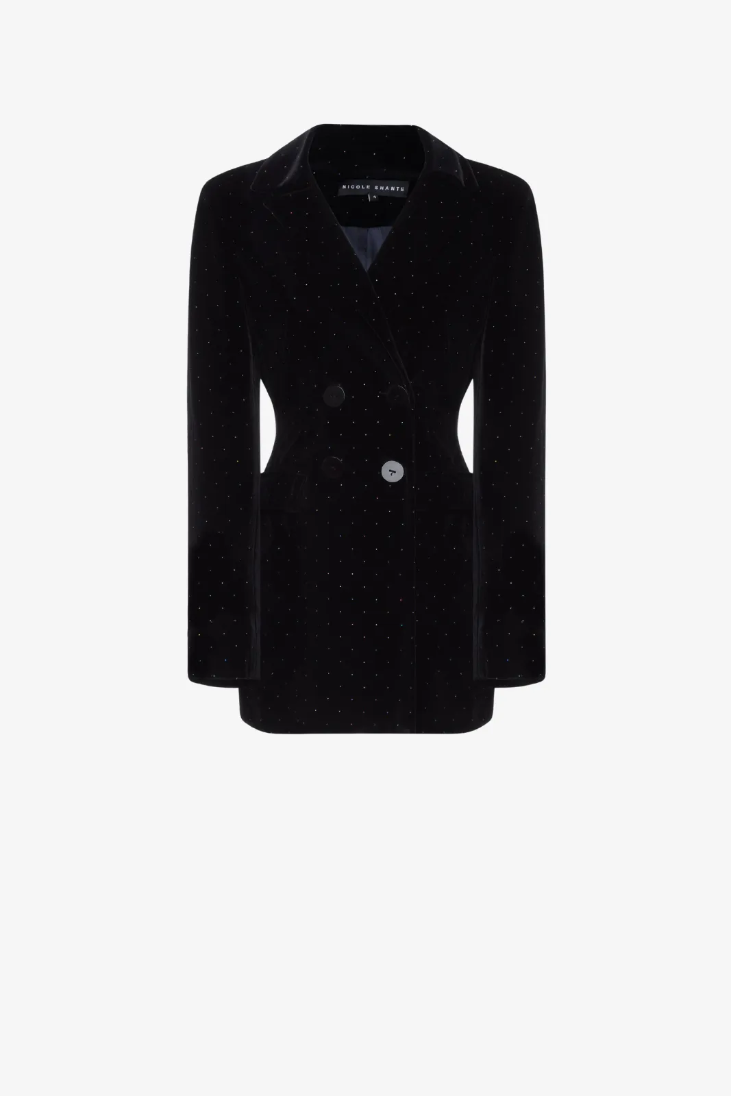 Velvet jacket with stud detail