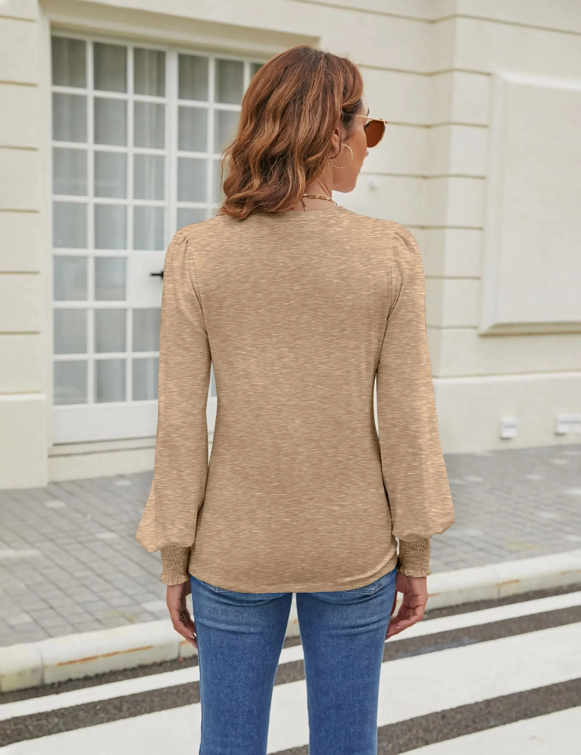 Womens Long Sleeve V-Neck